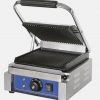 Piastra singola grill in ghisa rigata